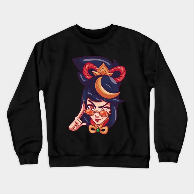 Firecracker Vayne Crewneck Sweatshirt by Chinchila Art